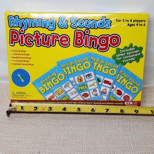 ETA CUISENAIRE Rhyming Sounds Picture Bingo Homeschool Pre-K School Classroom - Picture 2 of 3