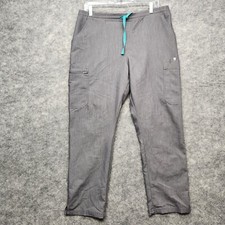 FIGS Technical Collection Yola Skinny Scrub Pants Large Gray Women's Workwear