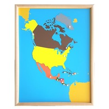 Puzzle Map of North America - MONTESSORI GEOGRAPHY MATERIALS
