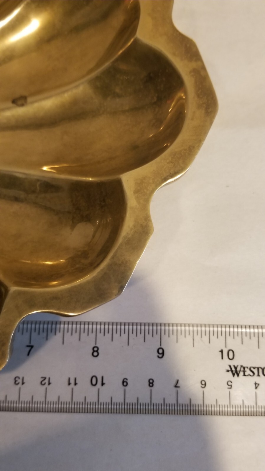 Vintage Pair Of Heavy Solid Brass Clam Shell Wall Sconces Candle Holders 10" T