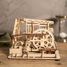 ROKR 3D Wooden Puzzles Marble Run Set DIY Mechanical Model Kit for Adults Teens