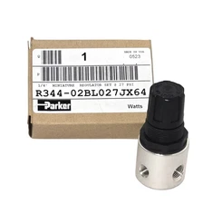 Parker R344‑02BM035JX64 Mineature Regulator, 1/4" NPT, 35 psi, Viton, JX64