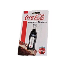 Coca Cola Magnet Thermometer 4&rdquo; Bottle No. 10100  Soda NEW VTG 1995