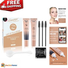 Long-Lasting Black Eyelash Color  Brow Tint Kit - Natural Results in 10 Minutes