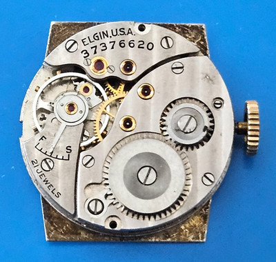 ELGIN 531 21J 4ADJ Watch Movement (REMOVED FROM GOLD CASE/BALANCE RUNS)  lot125