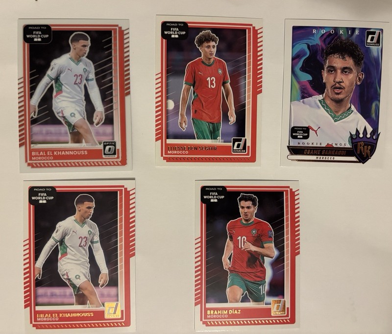 Morocco National Soccer Team 5 Card Lot