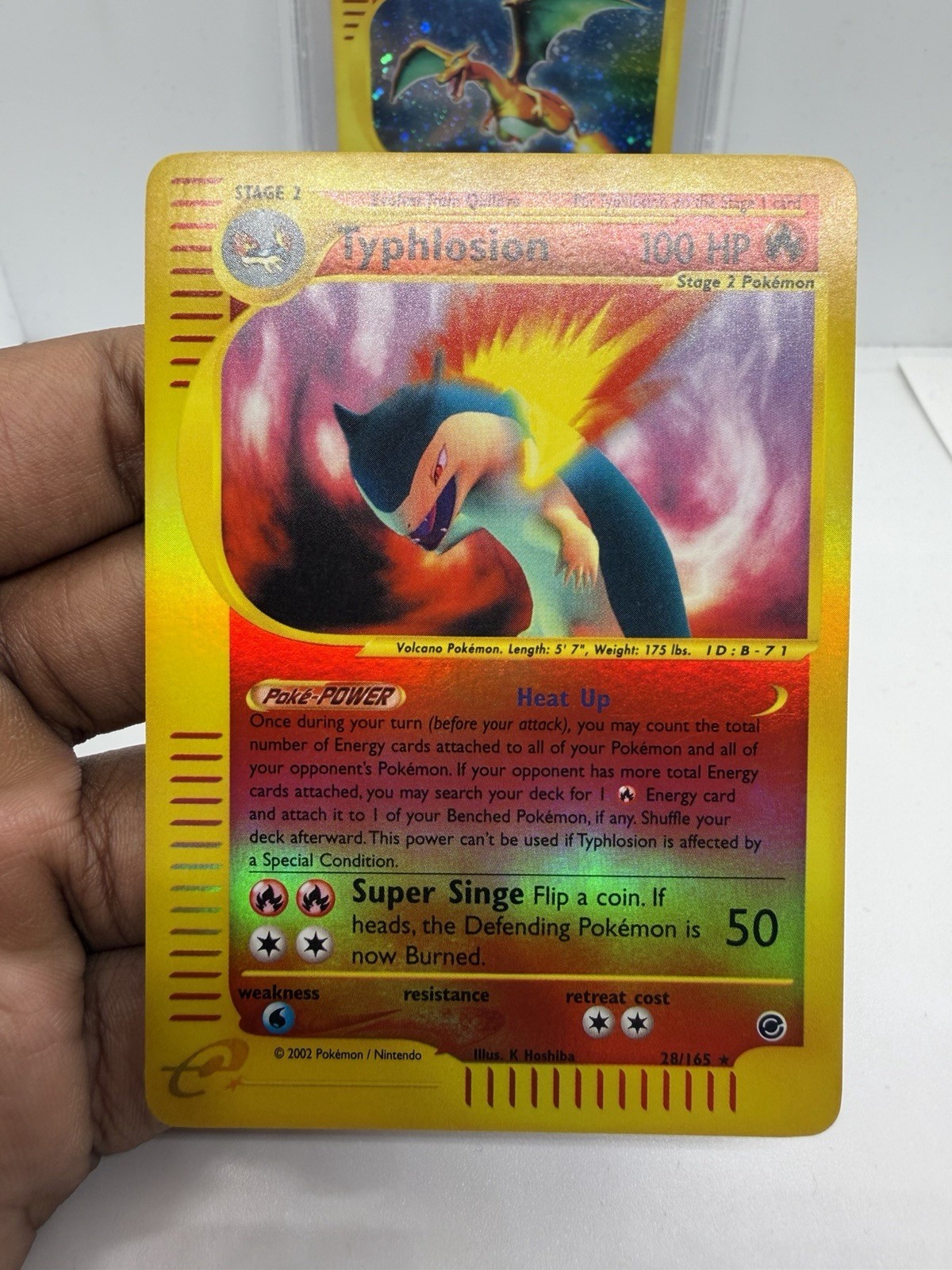 Pokémon TCG Typhlosion Expedition Base Set 28/165 Reverse Holo Holo Rare NM!