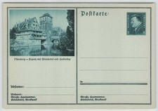 D. Reich Bildpostkarte P 191 ungebraucht N&Uuml;RNBERG HENKERSTEG 203