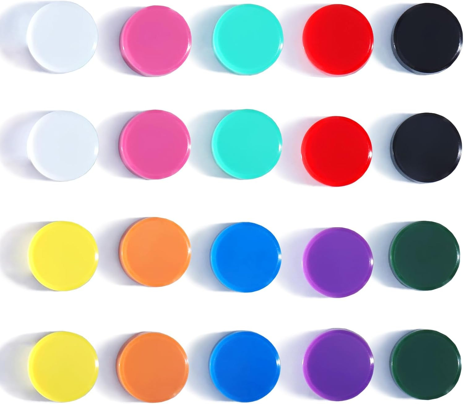 Fridge Magnets, 20 Pack 10 Colors Strong Magnet - Small Magnets for Whiteboard,