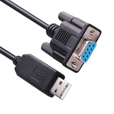 USB To RS232 DB9 Female 9 Pin Null Modem Rollover Serial Adapter Cable PC