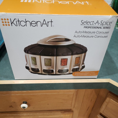 KitchenArt 57010 Select-A-Spice Auto-Measure Carousel Professional Series Satin
