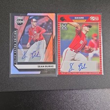 Leaf Elite Extra Edition, Pro Set - Sean Burke auto MLB card Lot (2) 2021