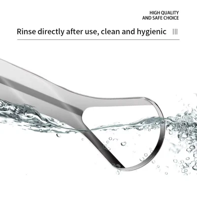 WTF - WIPE TONGUE FRESH Tongue Scrapers Cleaner Stainless Steel Dental Care Hygiene Oral Mouth Fresh