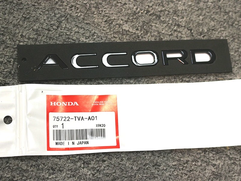2023-2025 Gloss Black Emblem For HONDA ACCORD Letter Nameplate Rear Sticker - Image 4 of 4