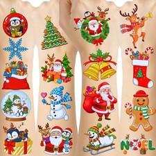 Christmas Temporary Tattoos Stickers - 60Pcs Christmas Decorations Xmas Party...