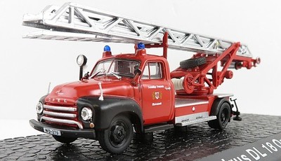1:72 / De Agostini Feuerwehr Modell Opel Blitz Magirus Dreh- Leiterfahrzeug NEU
