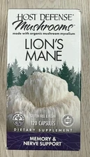 Host Defense Mushrooms Lion's Mane, Memory & Nerve Support, 120 CT EXP 01/27+