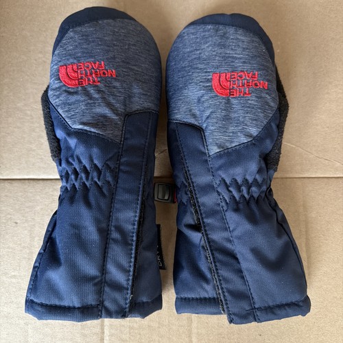 North Face 3T/3B Toddler Dry-Vent Mittens Blue And Grey NF0S34OL 173 751461