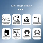 Portable Handheld Printer 12.7mm Handheld Inkjet Printer For Barcode Data Image