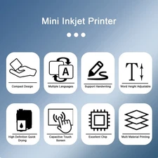 Imprimante portatif 12.7mm Imprimante jet d'encre portatif pour image de données à code à barres