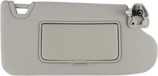 Right Passenger Side Sun Visor Gray with Light, Without Right Passenger Side