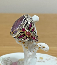 Bold Dragonfly Gemstone  Sterling Ring, ATR, Size 6 US
