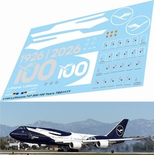 1/144 Decals per Boeing 747 800 Lufthansa 100 Years TB Decal TBD1177
