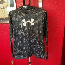 Under Armour Youth XL Sweatshirt Hoodie Long Sleeve Camo Black  Green