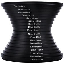 Lens Metal Filter Adapter Kit, 9 Step Up + 9 ...
