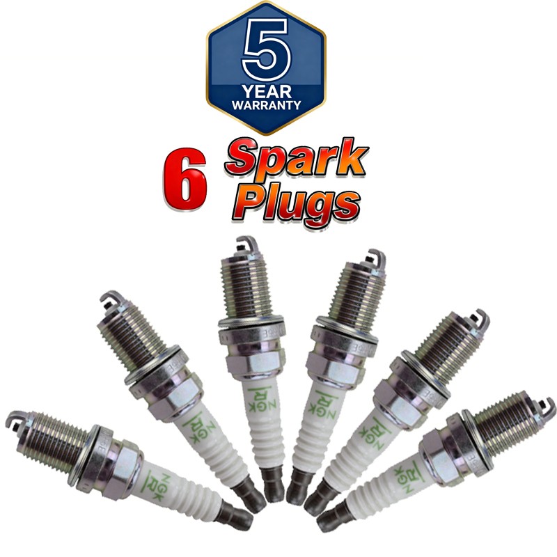 6PCS NGK  Spark Plug 7938 BKR5E V Power Resistor for Jaguar Kia MB VW Saab Mazda