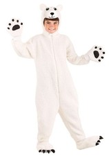Child's Arctic Polar Bear Costume SIZE M with defect 