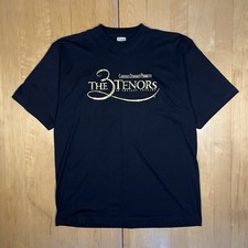 Pavarotti I Tre Tenori T Shirt Vintage Uomo Nero Opera anni 90 