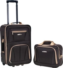 Rockland Fashion Softside Expandable 2-Piece Luggage Set with Tote Bag F102 NIB