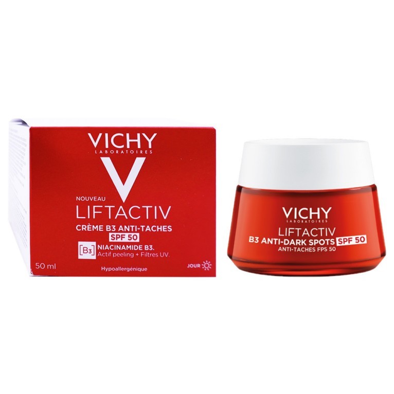 Crème B3 Anti-Taches SPF 50 Liftactiv Vichy de 50 ml pour soin visage quotidien