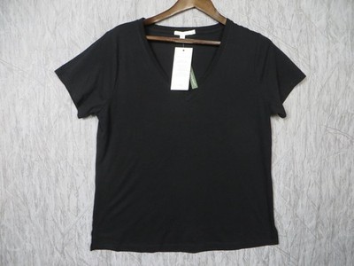 Threads 4 Thought Womens XL Black V Neck T Shirt Tee Sustainable Basic Top NWT