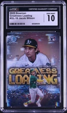 2025 Bowman Chrome Greatness Loading Jacob Wilson ROOKIE #GL-16 CGC 10 GEM MINT