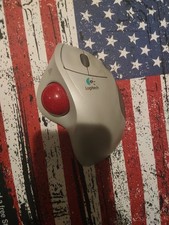 Logitech Cordless Trackman Wheel Mouse Trackball AS IS