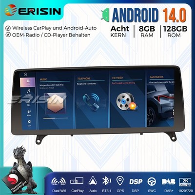 128GB CarPlay Android 14 Autoradio GPS DAB+ DSP iDrive Für BMW X5 E70 X6 E71 CIC