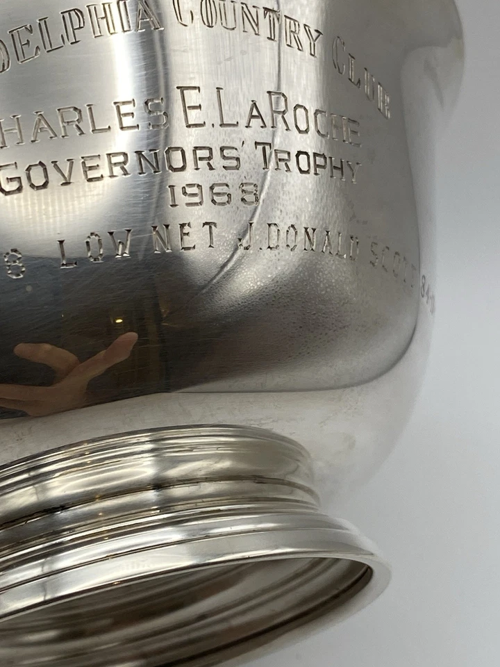 Tazón trofeo vintage Philadelphia Country Club Sterling Foto 4 de 4