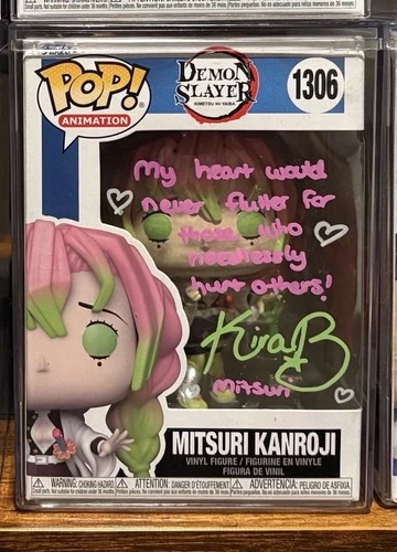 Funko Pop! Vinyl Mitsuri Kanroji Demon Slayer #1306 Autographed by Kira Buckland