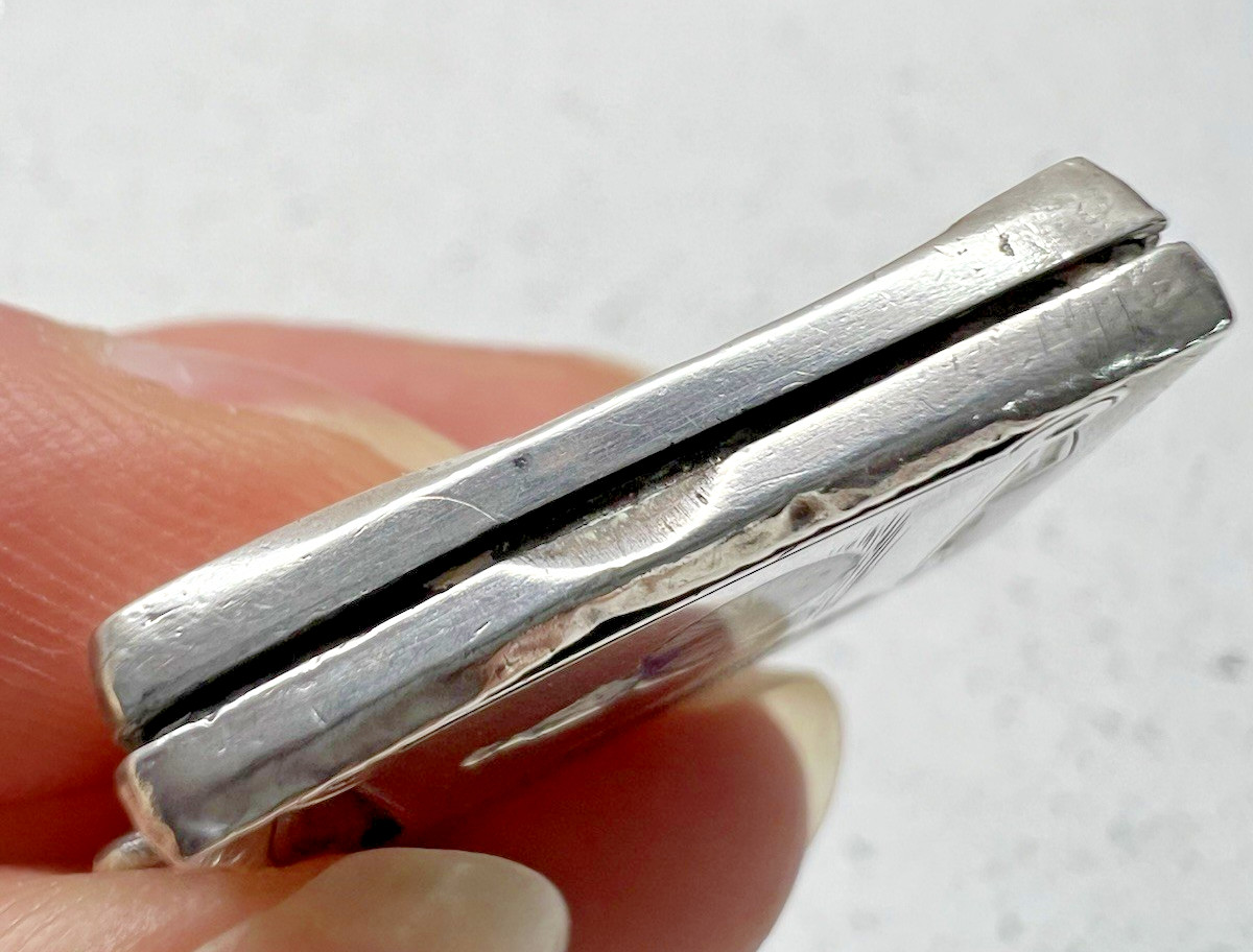 RARE HM1892 ANTIQUE SOLID SILVER PENNYFARTHING ST… - image 5