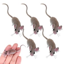 5pcs Fake Mouse, Realistic Mouse Figurine, Rat Terrible Prank Props for Hallo