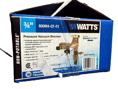 #ad Watts 3 4quot; Bronze Anti Siphon Pressure Vacuum Breaker with Quarter Turn Shutoff $149.88