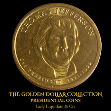 2007 Thomas Jefferson Presidential Dollar – U.S. $1 Coin – Founding Father Issue