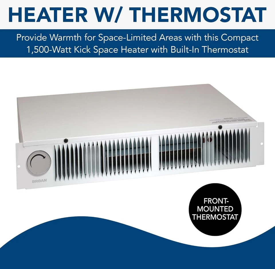 Broan-NuTone 112 Heater, Covers 150 sq. ft. at Factory Wired Voltage, White - Image 2 of 4