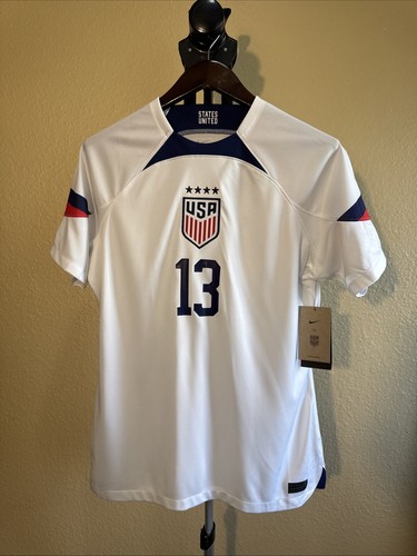 NWT Women's XL USWNT USA Soccer Alex Morgan #13 Jersey White
