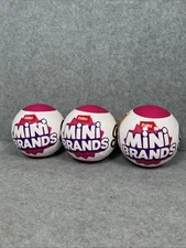 Lot of 3 Zuru Mini Brands Retro Balls Mystery Capsules - NEW