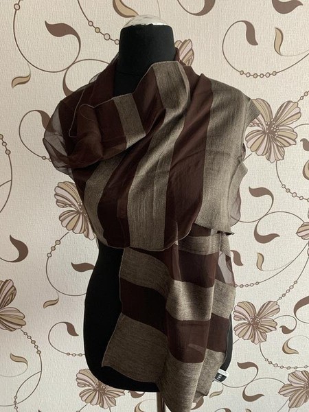 Women DKNY Scarf Brown One size