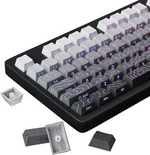 PBT Black Double Shot Backlit Keycap Set for Cherry MX Gaming Keyboards