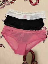 New without tags: Set of 3 Victoria s Secret Pink panties M/L Vintage